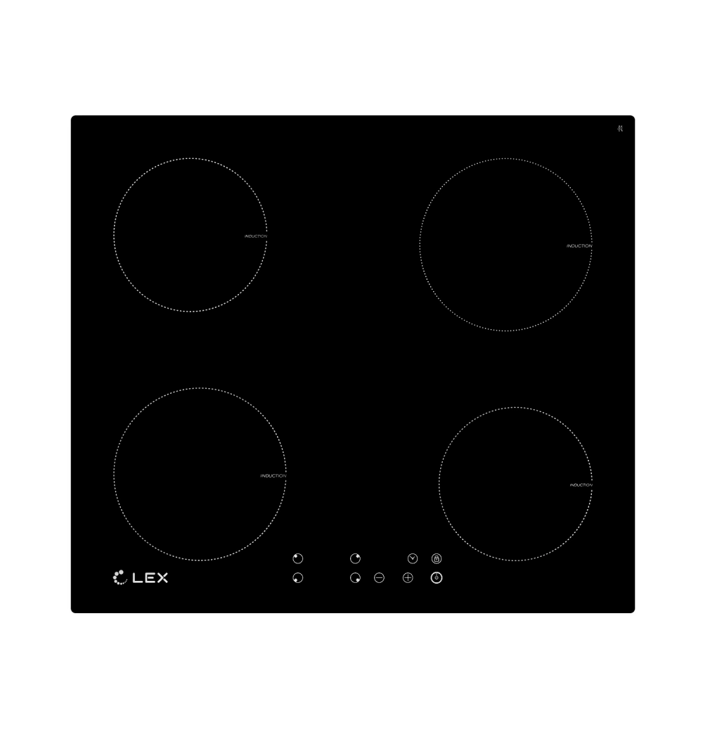 LEX EVI 640-1 BL  панель стеклокерамическая индукционная