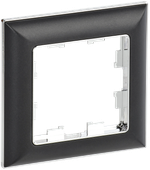 BRITE Рамка 1-местная РУ-1-Бр хром/черный IEK