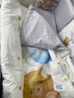 Комплект в кроватку 6-ти предметный (подушечки 17 предметов), "Плюшевый мишка" поплин