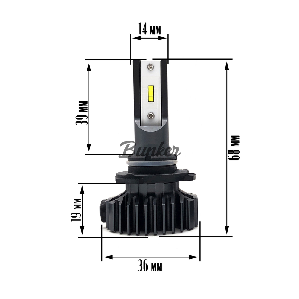 Светодиодные автомобильные LED лампы Sariti F6 HB3 (9005) 6000K 12V