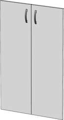 Двери средние Стандарт Pro белый из ЛДСП