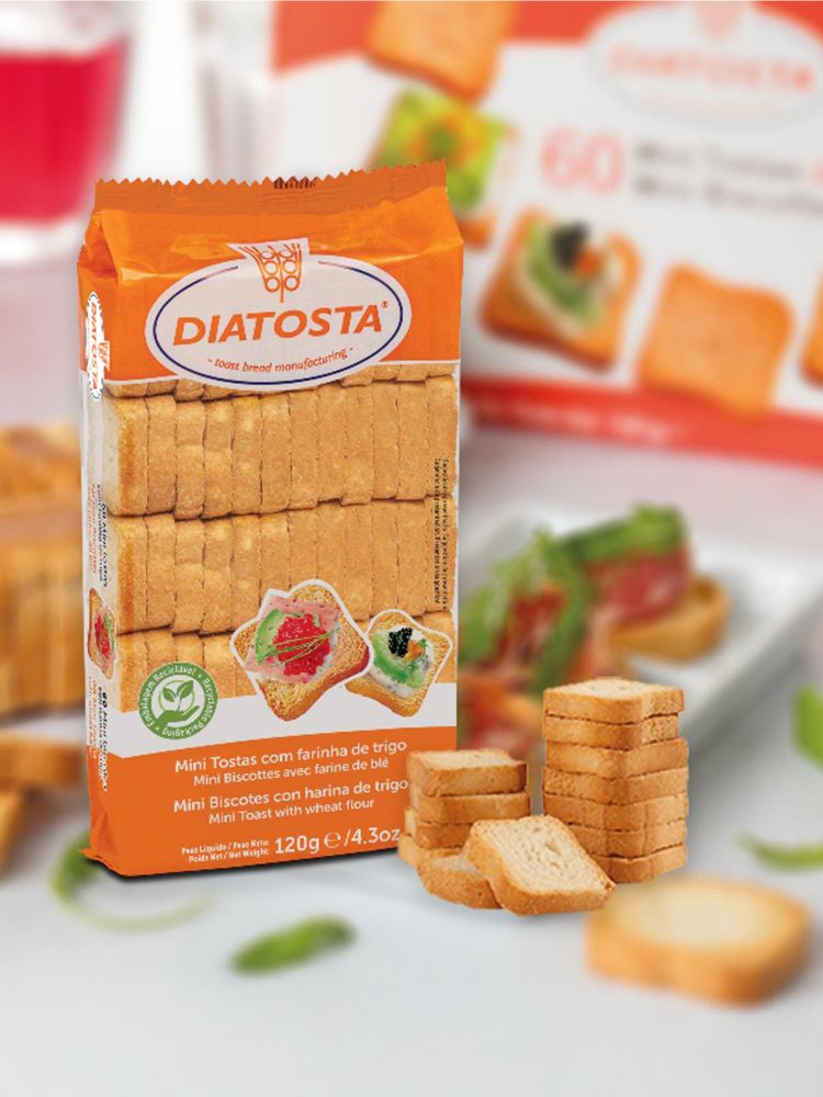 Мини-тосты пшеничные Diatosta Regular Mini 120 г