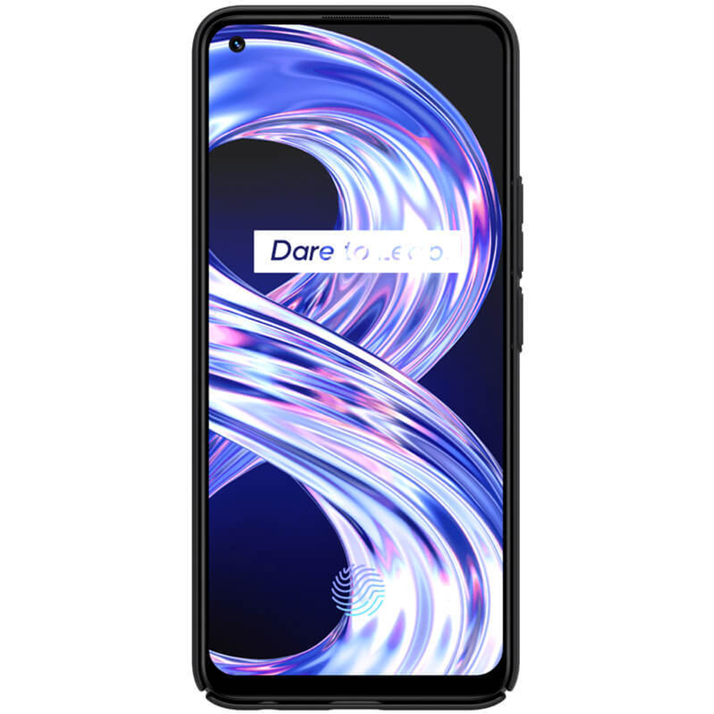 Тонкий черный чехол от Nillkin для OPPO Realme 8 и Realme 8 Pro, серия Super Frosted Shield