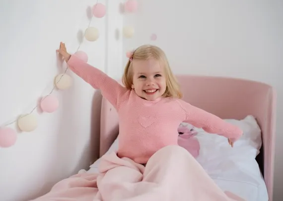 Кровать KIDI Soft для детей от 2 до 4 лет (розовый)