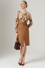 4859 Юбка женская (бежевый)