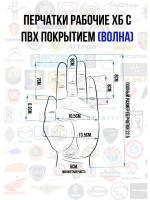 Перчатки рабочие ХБ с ПВХ покрытием 100 пар