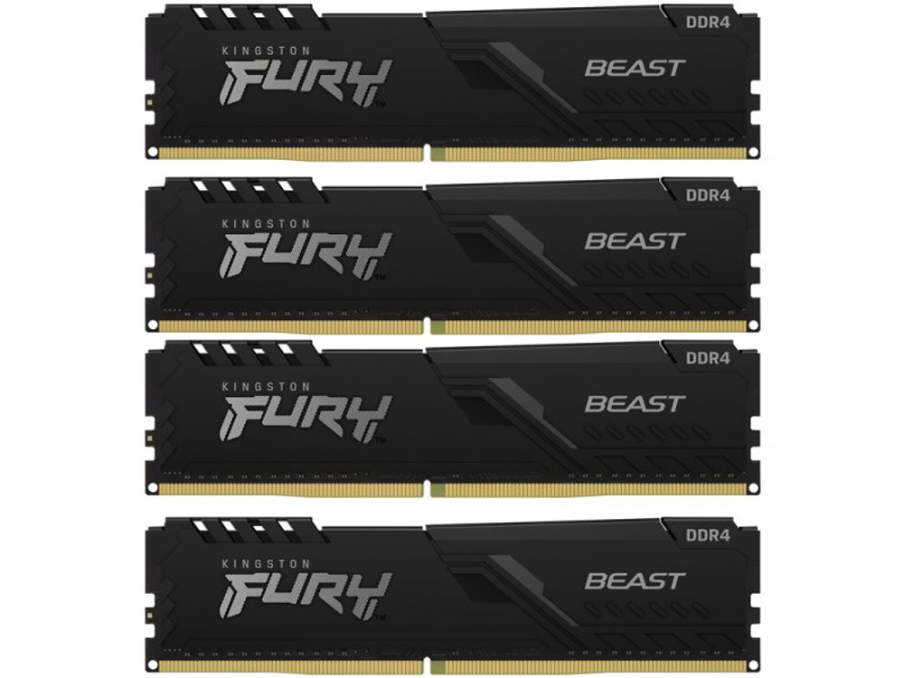 Оперативная память Kingston Fury KF432C16BB1K4/64, DDR4 4х 64ГБ 3200 МГц, DIMM, RTL