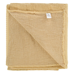 Покрывало из жатого хлопка горчичного цвета  из коллекции essential, 230х250 см