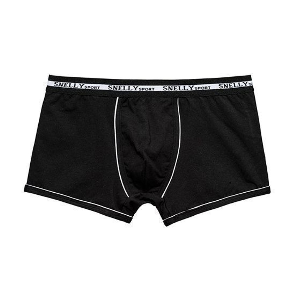 Мужские трусы боксеры черные Snelly new bi-elastic line U975