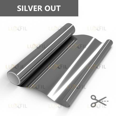 Пленка для окон декоративная SILVER OUT LUXFIL, на отрез (ширина рулона 1,524 м.)