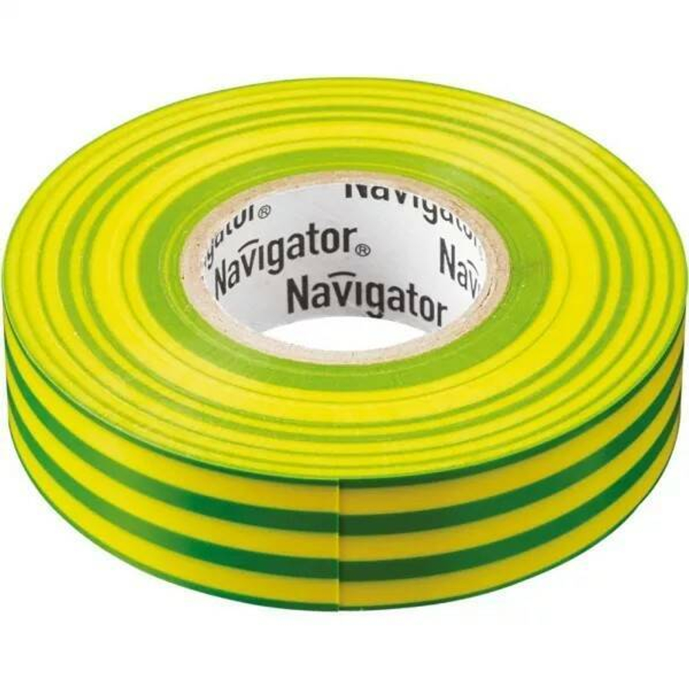 Изолента ПВХ Navigator NIT-A19-20/YG 19ммх20м жёлто-зелёная