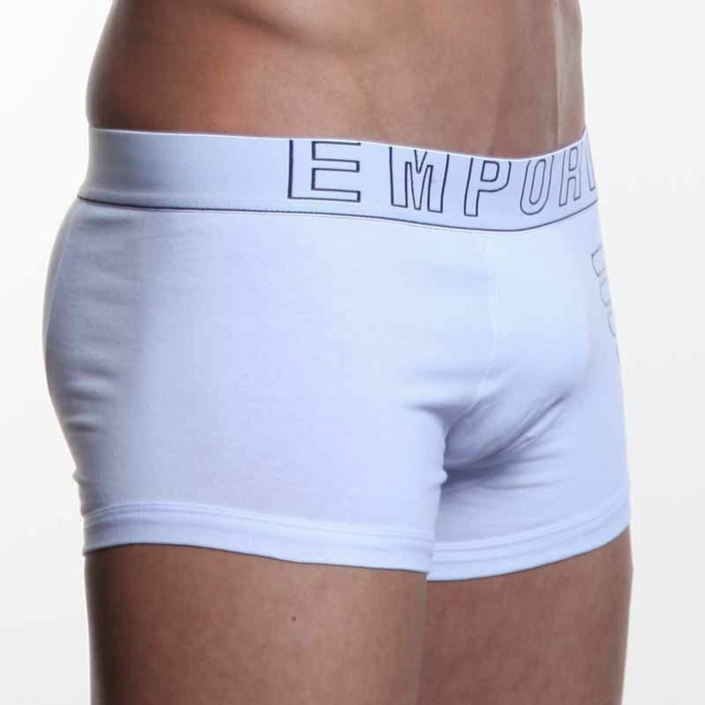 Мужские трусы хипсы белые Emporio Armani Eagle White Boxer