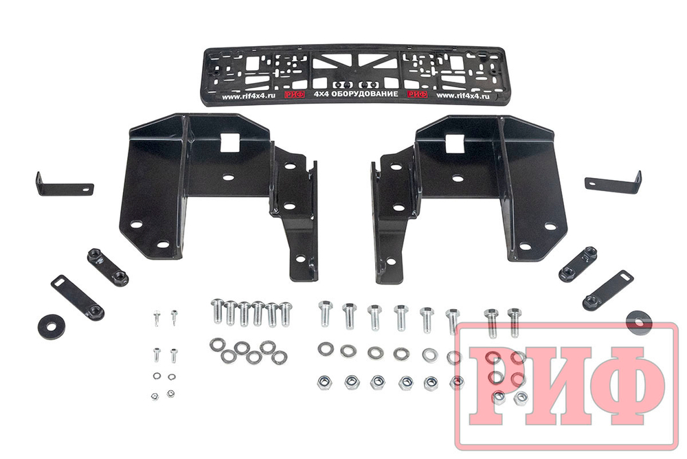 Бампер передний Toyota Land Cruiser 76/78/79 2007+ c доп. фарами, под штатную лебедку и расширители арок РИФ