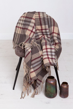 Плед 130х170 Luxberry Vandyck коричневый Португалия