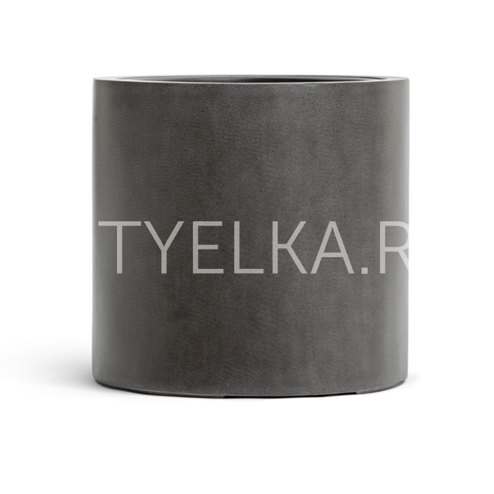 Кашпо TREEZ Effectory - Beton - Цилиндр Тёмно-серый бетон