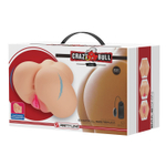 Телесный мастурбатор-полуторс Luna с вибрацией (Цвет: телесный)