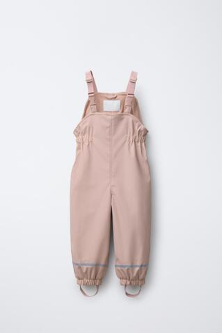 ZARA ПРОРЕЗИНЕННЫЙ КОМБИНЕЗОН WATER RESISTENT, РОЗОВЫЙ