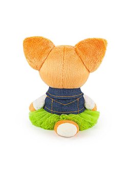 Мягкая игрушка Лисичка Лика в юбке и безрукавке 15см