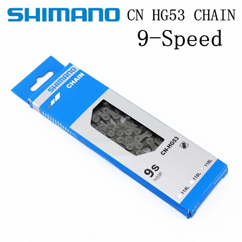Цепь Shimano Deore, HG53, 9ск, 118 зв., амп.пин,