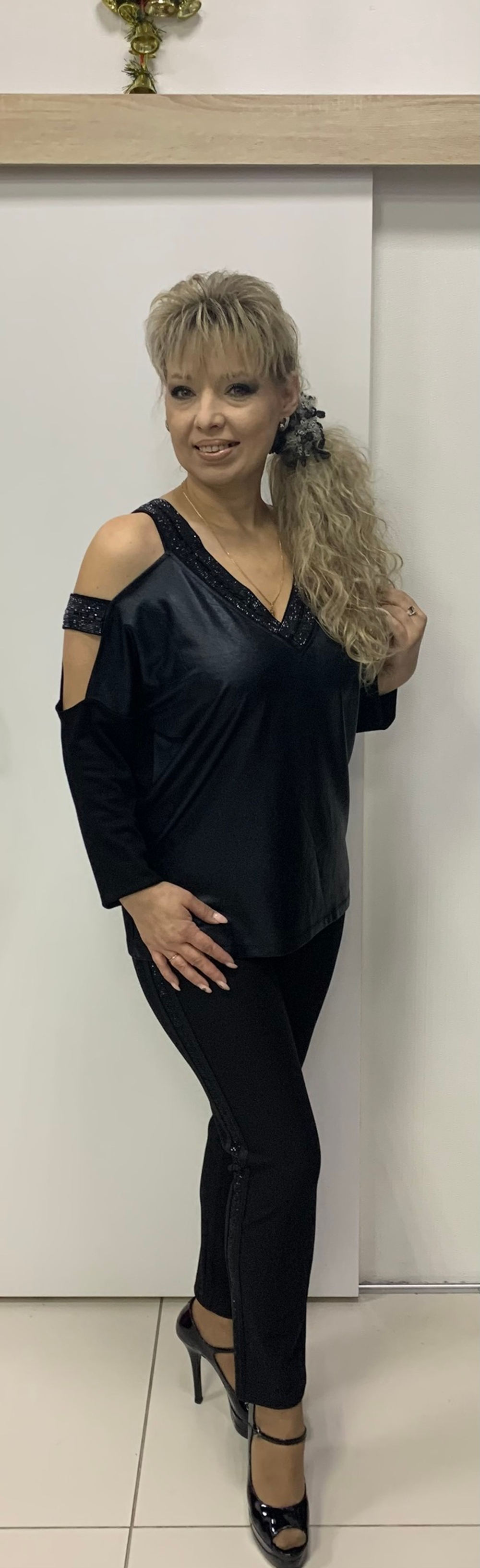 Нарядный комбинированный блузон