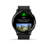 Умные часы Garmin Venu 3 45 мм Безель из сланцевой нержавеющей стали, черный корпус и черный кожаный ремешок