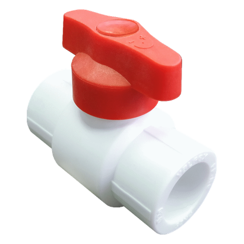 Кран PP-R шаровой красн внутренняя пайка Дн 20 бабочка VALFEX 20255020R