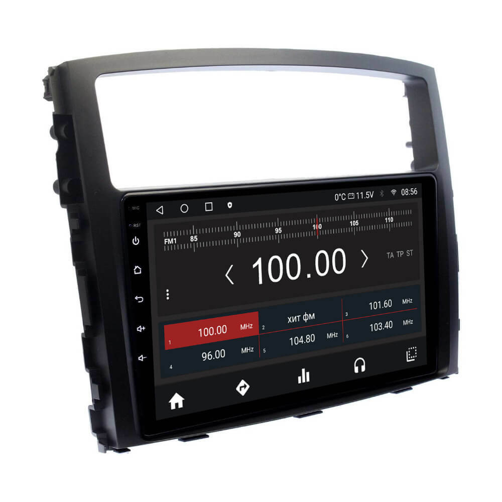 Магнитола Mitsubishi Pajero 4 2006-2022 - Carmedia OL-9566-NPQ QLed, Android 12, TS10,  CarPlay, 4G SIM-слот