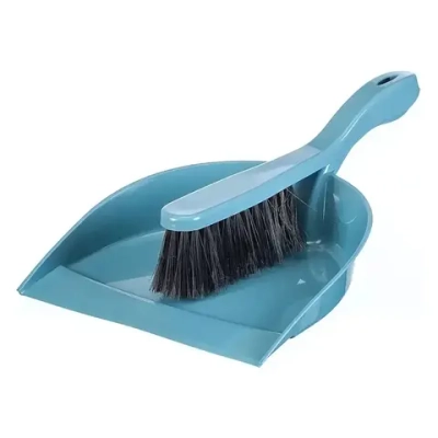 Щетка-сметка с совком ИДЕАЛ 0,08,31х0,23м ( серо-голубой)