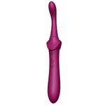 Фиолетовый клиторальный вибростимулятор 21,9см с насадками Zalo Bess Clitoral Massager Velvet Purple