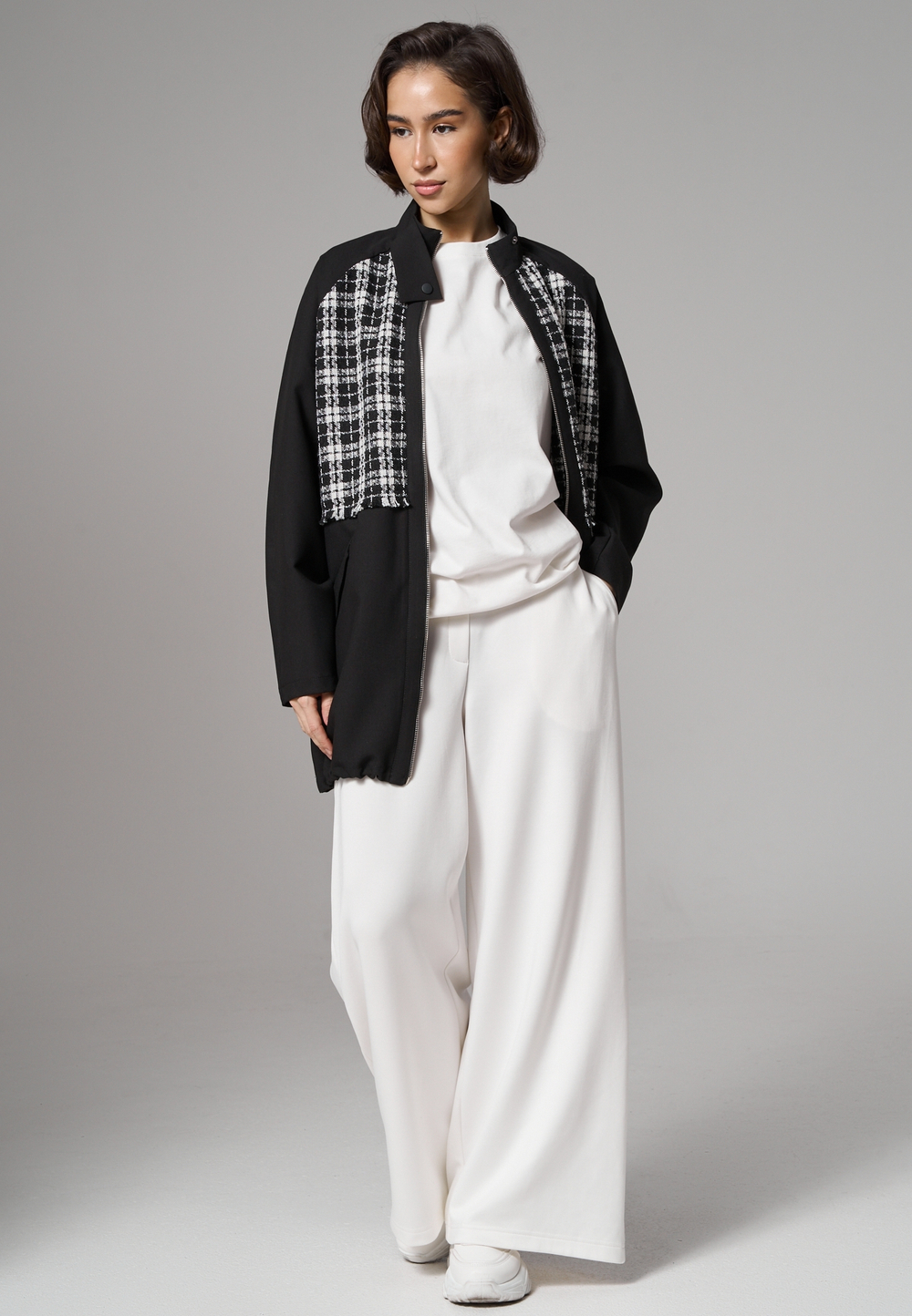 Бомбер удлиненный