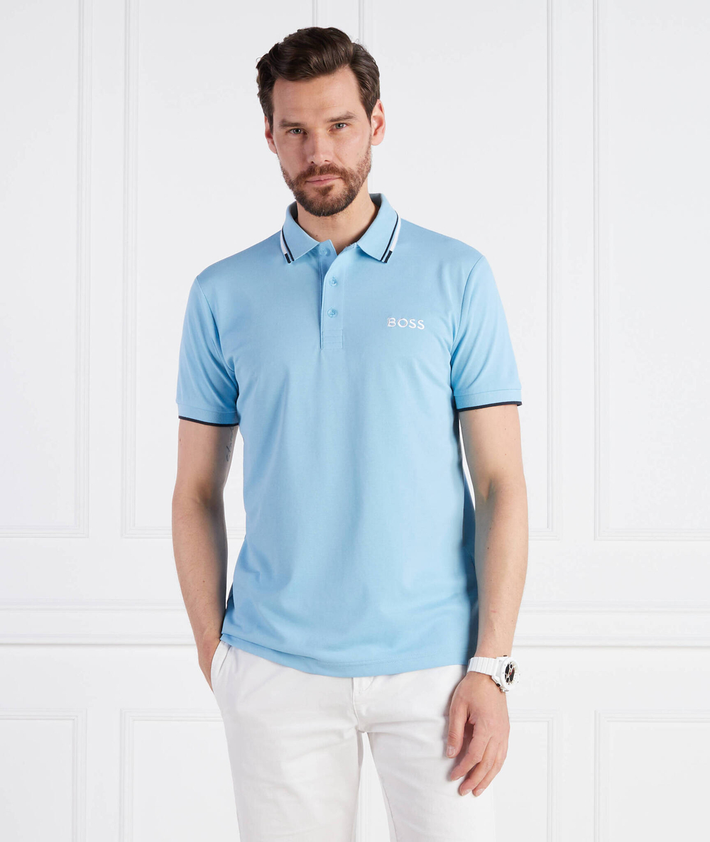 Футболка Поло Paddy Pro BOSS GREEN - голубой(50469094)