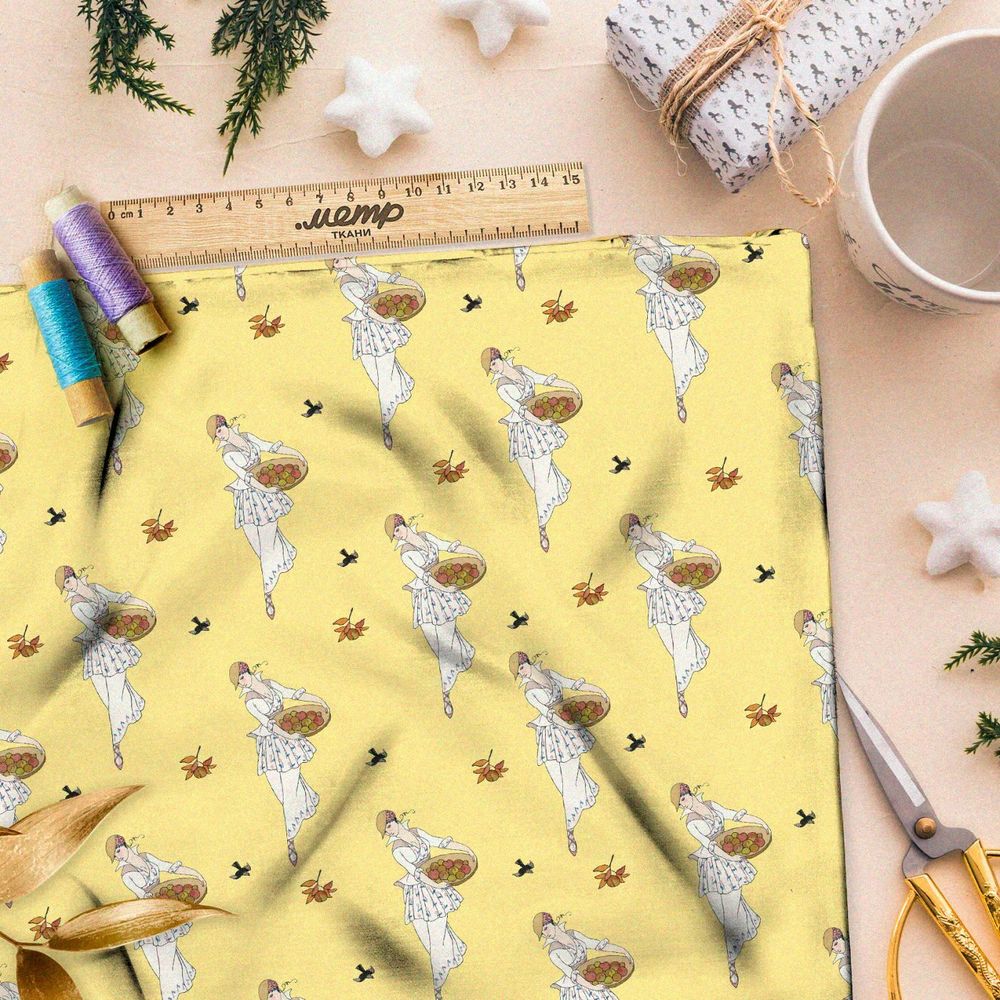 Ткань Ниагара Софт посторальная фантазия