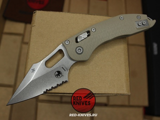 Нож Microtech Stitch Ram-Lok PS V.2025 - рукоять светлый G10, клинок серый, PS заточка