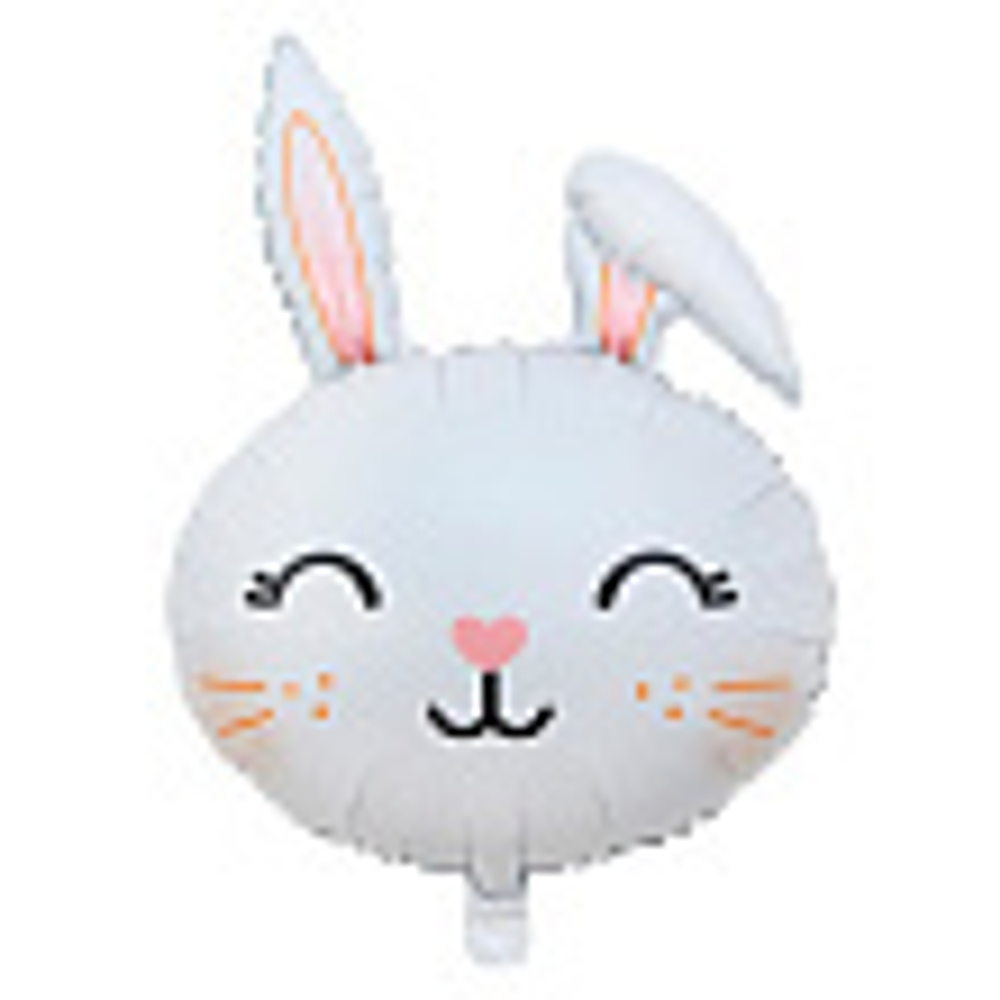 К 30 Зайчик улыбающийся / 1 шт / Фольгированный шар (Китай) Г071