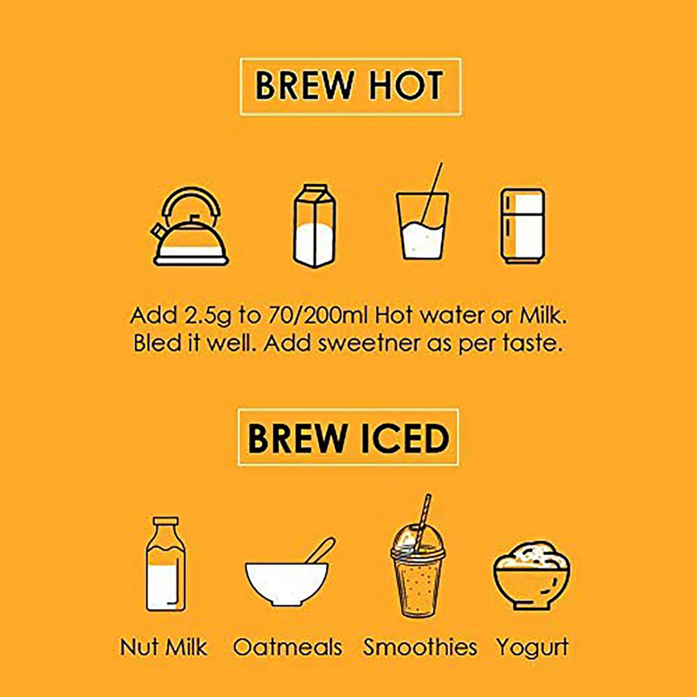 VAHDAM India, смесь для латте, куркума и имбирь, без кофеина, 100 г (3,53 унции)