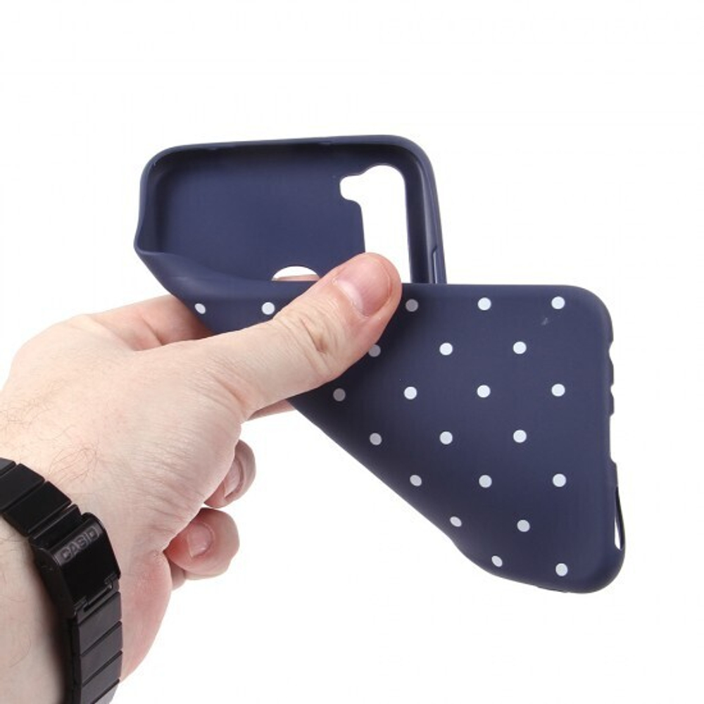 Чехол ТПУ в горошек для Xiaomi Redmi Note 8, 011374 Черный