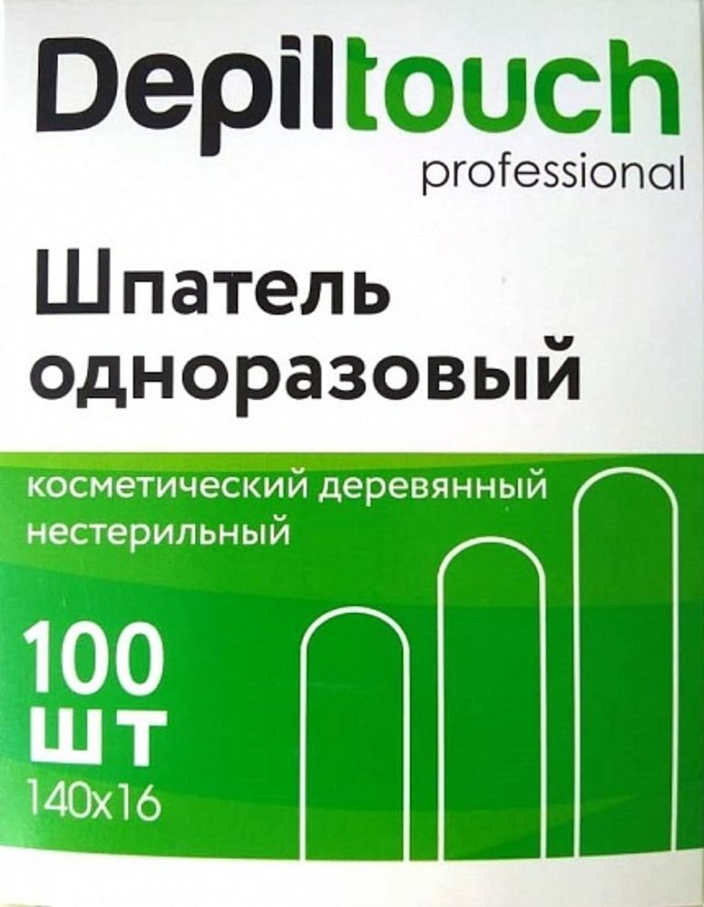 Шпатели деревянные DEPILTOUCH средние 140*16мм, 100 шт/уп