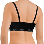 Хлопковый бюстгальтер-топ с брендированной резинкой (Размер: M) (Цвет: белый)