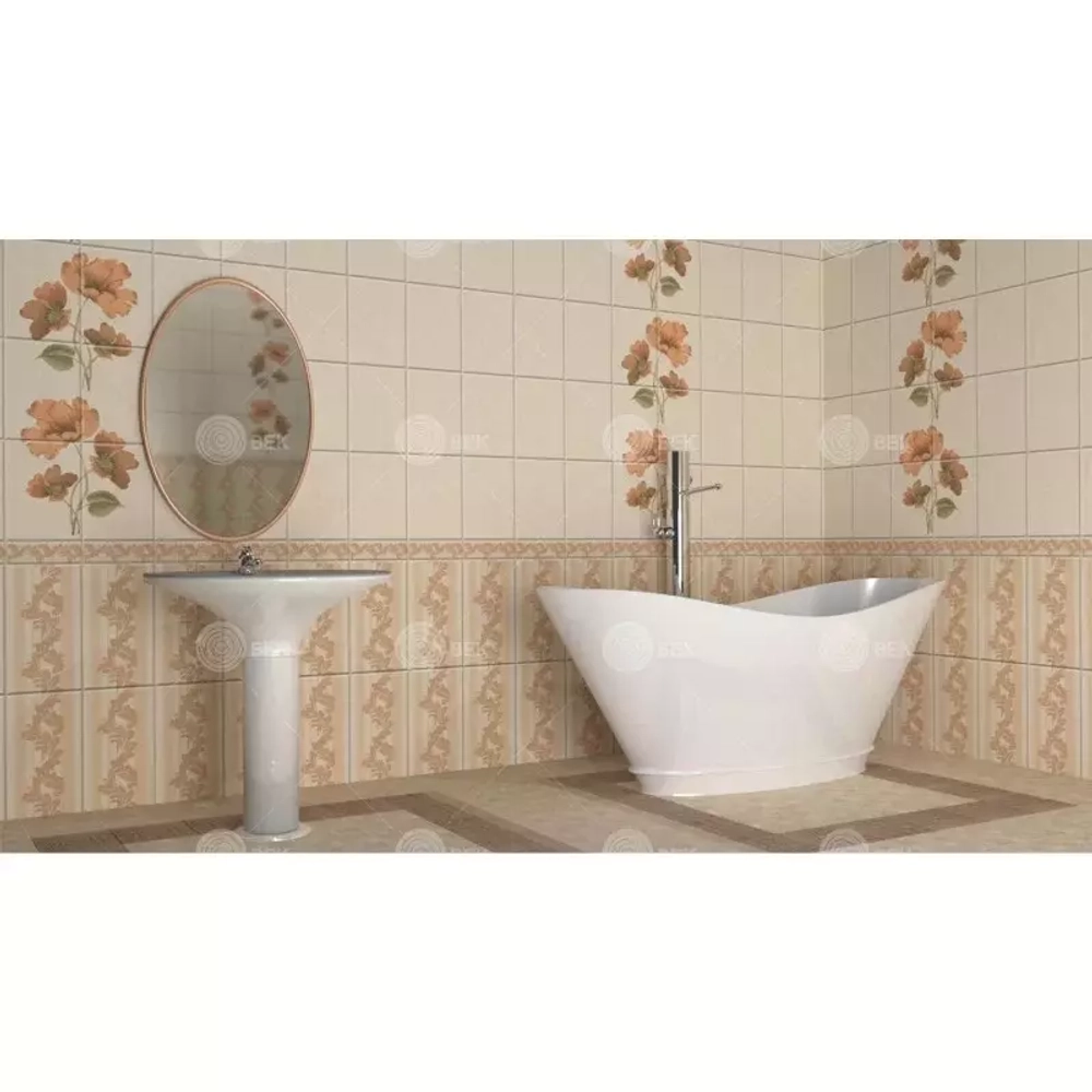 Панель ПВХ ВЕК фотопечать 3D глянец Камила Алая 2700х250 мм