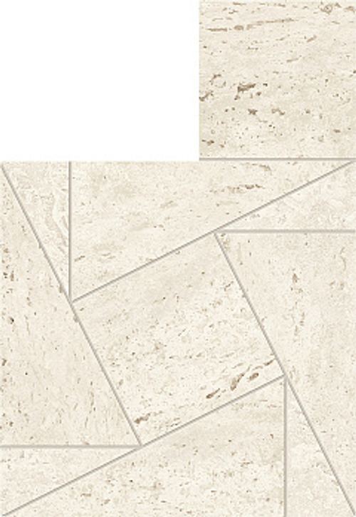 Мозаика/Керамогранит ATLAS CONCORDE MARVEL TRAVERTINE White Mosaico Tessellation 22x26 AF9G