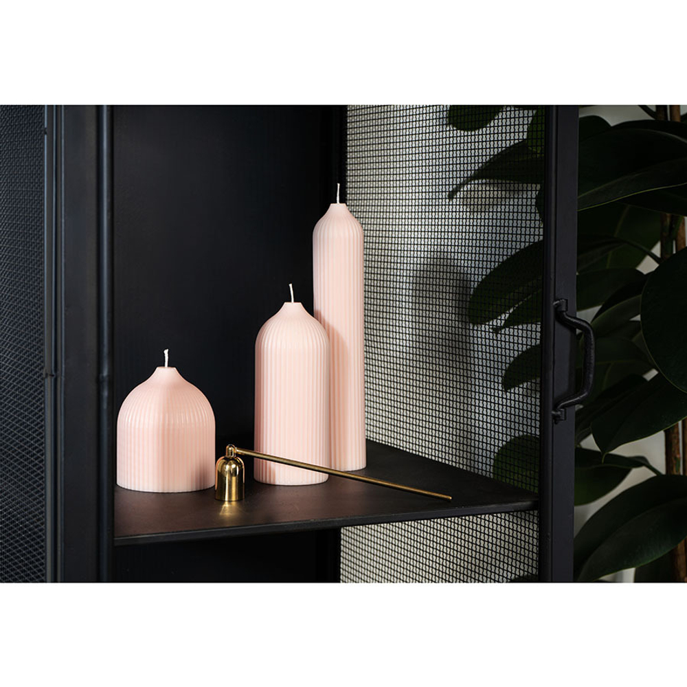 Свеча декоративная Tkano Edge 10.5см бежево-розовая