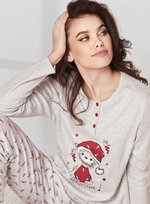 Комплект в новогоднем стиле Santa Claus (Размер: M) (Цвет: бежевый)