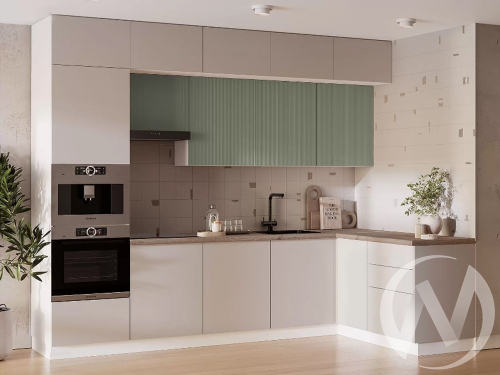 Кухня комплектация №6 (белый/эвкалипт софт (MF12); кашемир)