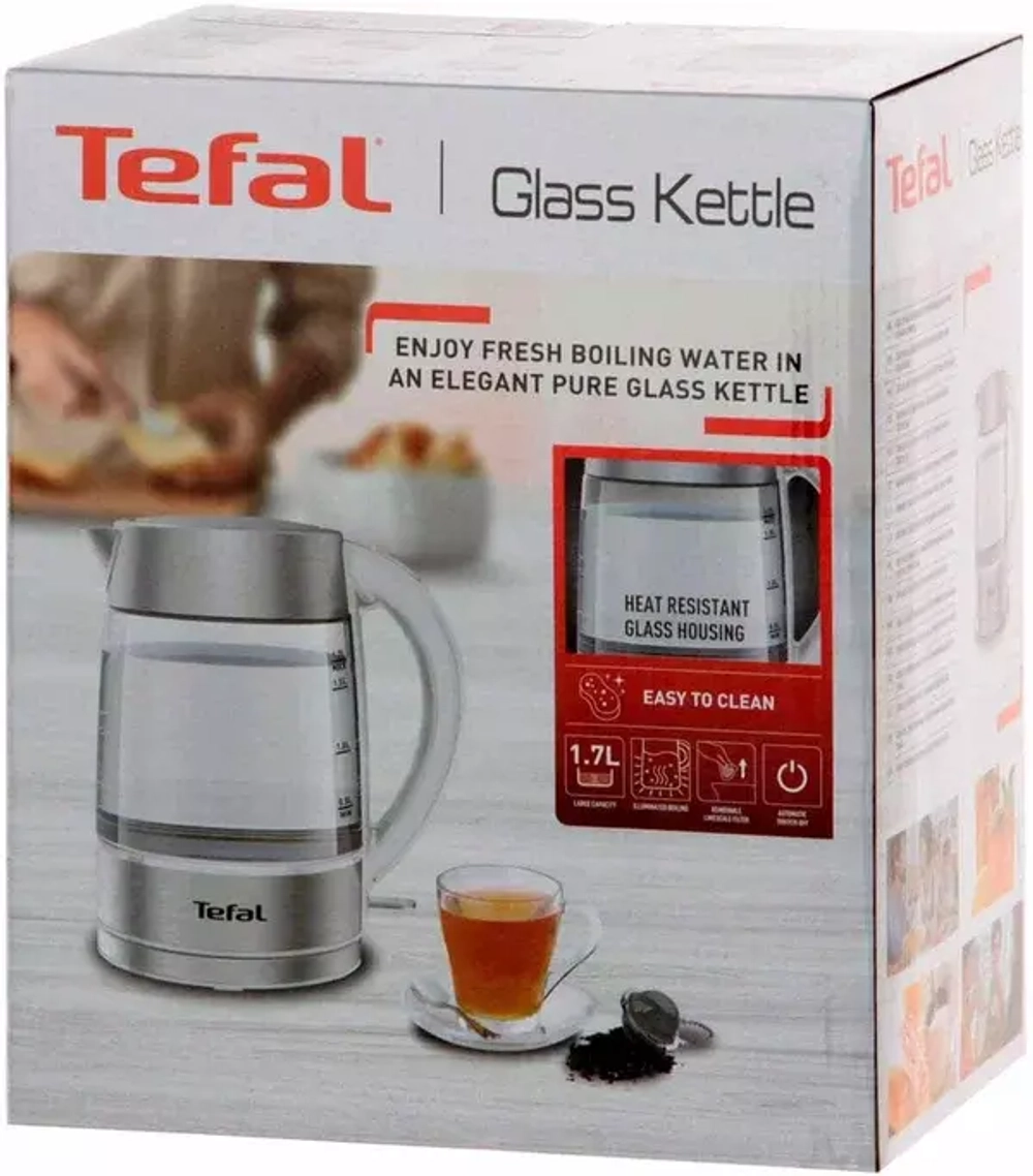 Электрочайник Tefal Glass Kettle KI772138 (y)
