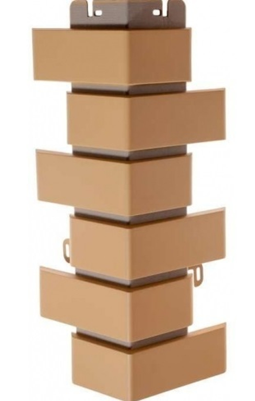 Планка "Наружный угол" клинкерный кирпич бежевый Альта Профиль