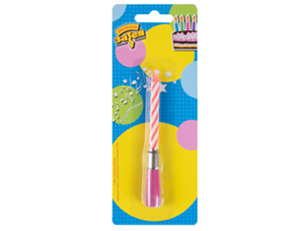 Свеча музыкальная розовая