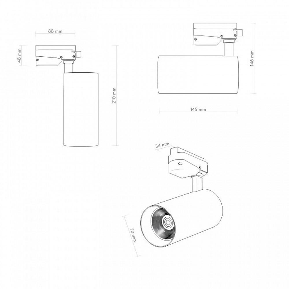 Светильник на штанге Denkirs SOLID KOPER DK6454-BK