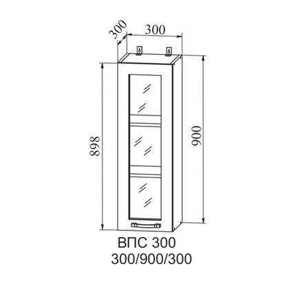 Кухня Модуль ВПС 300 Квадро Белый софт