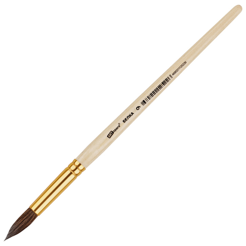 Кисть ArtSpace белка, круглая №09, пакет, европодвес