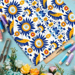 Ткань премиум шелк искусственный Армани мозаичный мотив